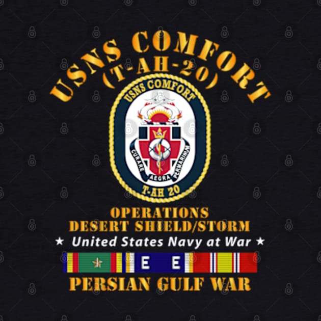 USNS Comfort -T-AH-20 - Gulf War w Ship Ribbons by twix123844